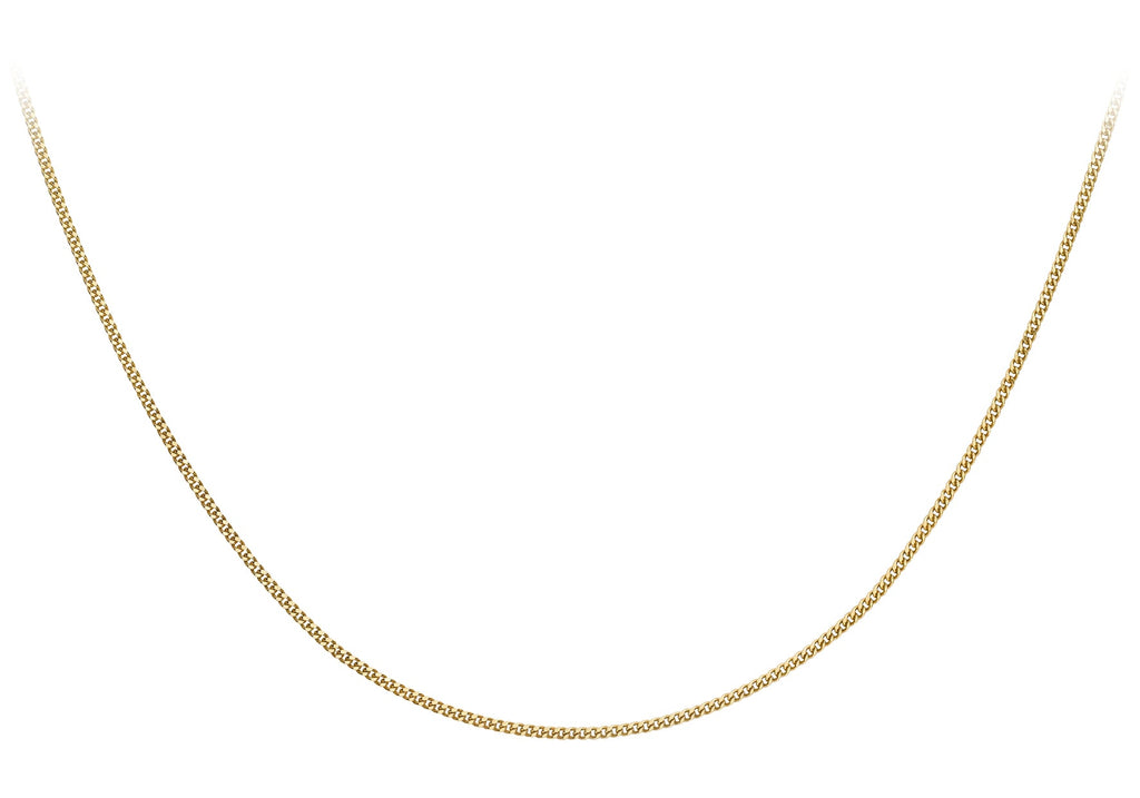 9K Yellow Gold Diamond Chain Necklace