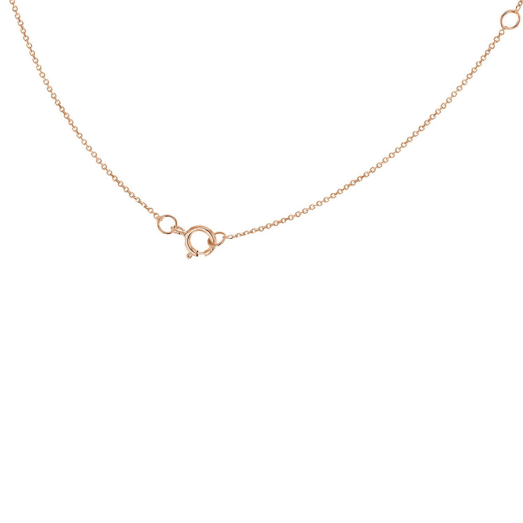 9ct Rose Gold 'A' Initial Adjustable Letter Necklace 38/43cm - Regarde Jewellers