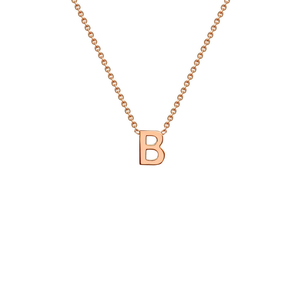 9ct Rose Gold 'B' Initial Adjustable Letter Necklace 38/43cm - Regarde Jewellers