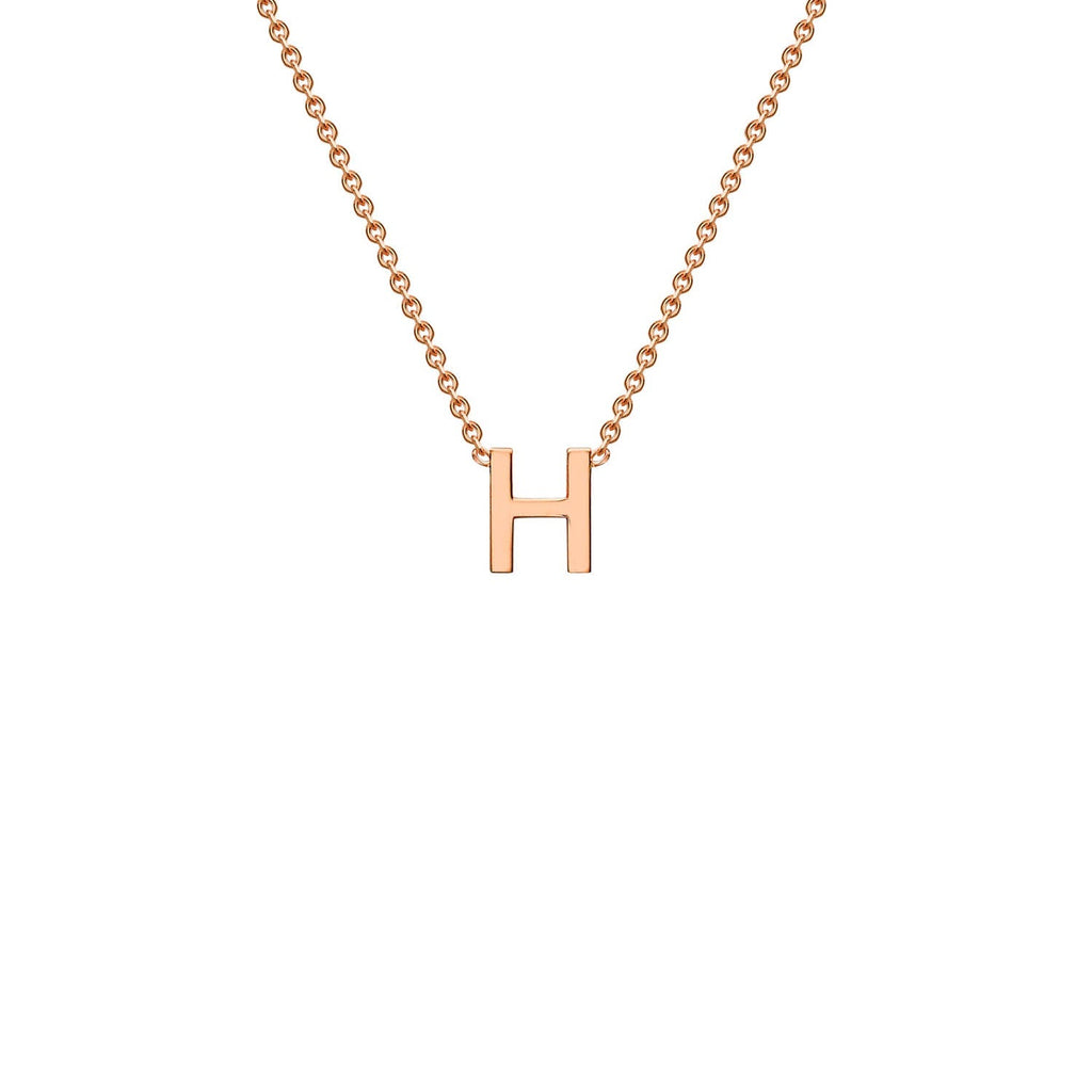 9ct Rose Gold 'H' Initial Adjustable Letter Necklace 38/43cm - Regarde Jewellers