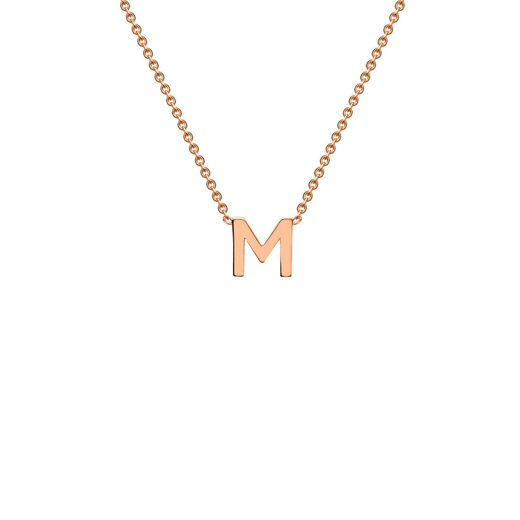 9ct Rose Gold 'M' Initial Adjustable Letter Necklace 38/43cm - Regarde Jewellers