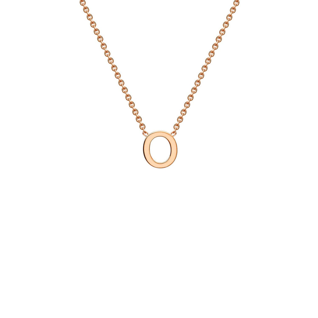 9ct Rose Gold 'O' Initial Adjustable Letter Necklace 38/43cm - Regarde Jewellers