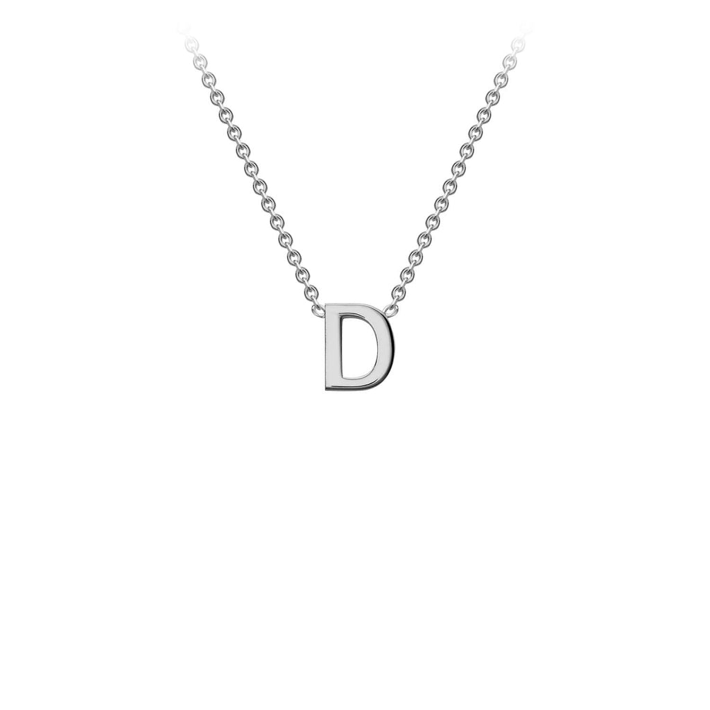 9ct White Gold 'D' Initial Adjustable Letter Necklace 38/43cm - Regarde Jewellers