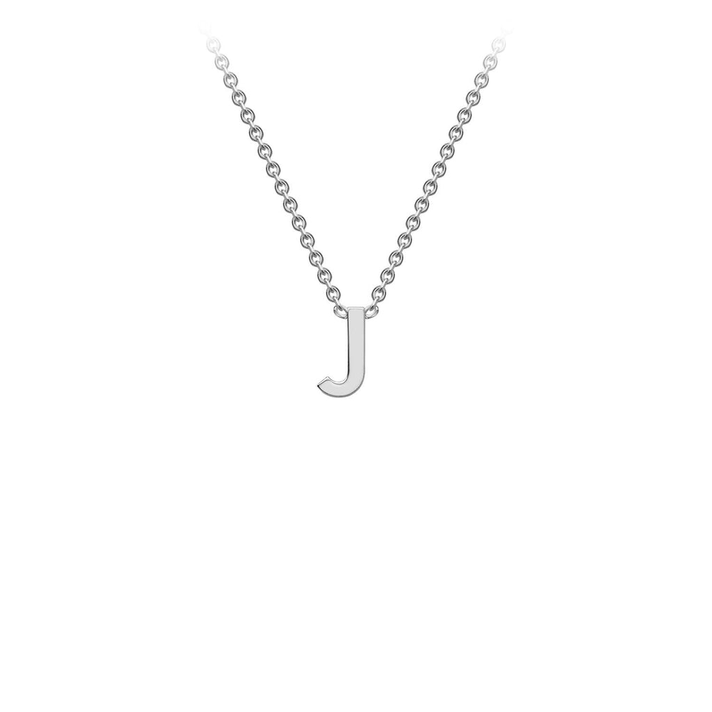 9ct White Gold 'J' Initial Adjustable Letter Necklace 38/43cm - Regarde Jewellers