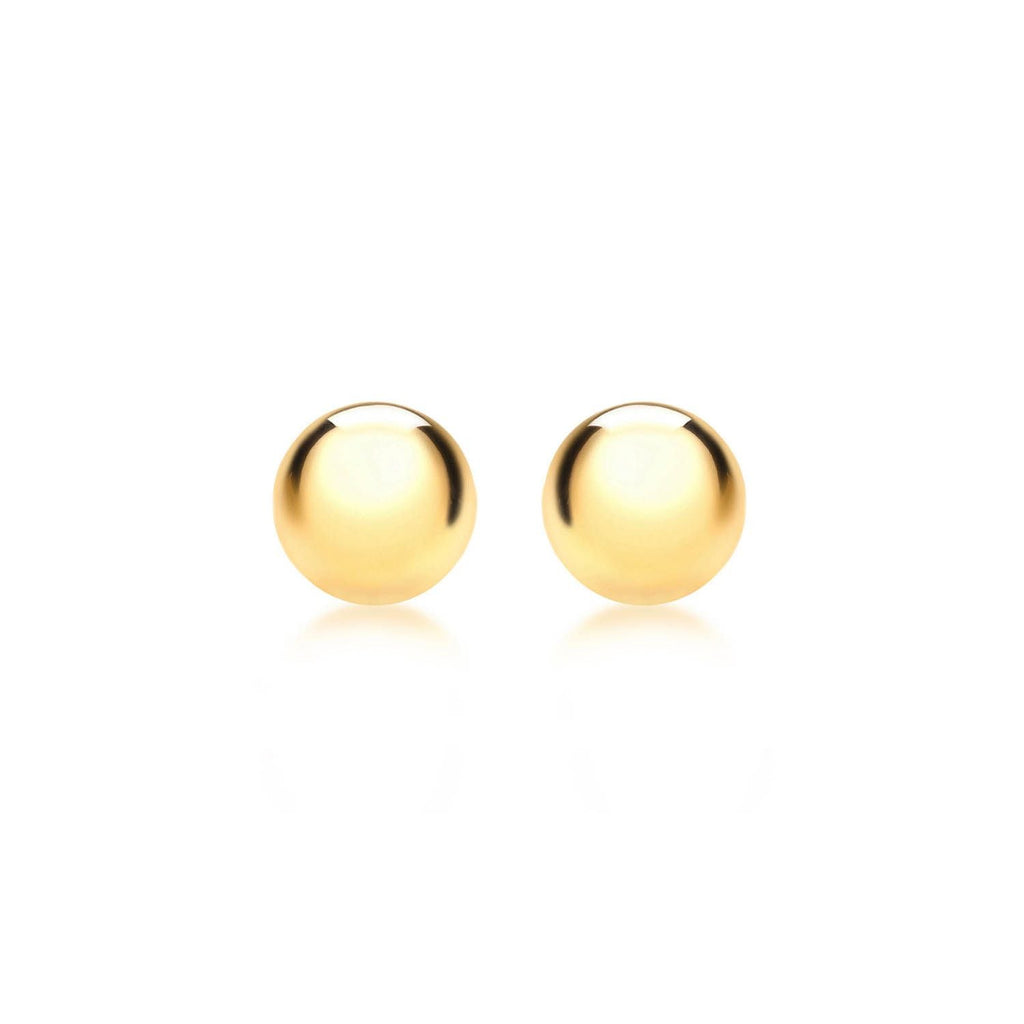 9ct Yellow Gold 8mm Ball Stud Earrings - Regarde Jewellers