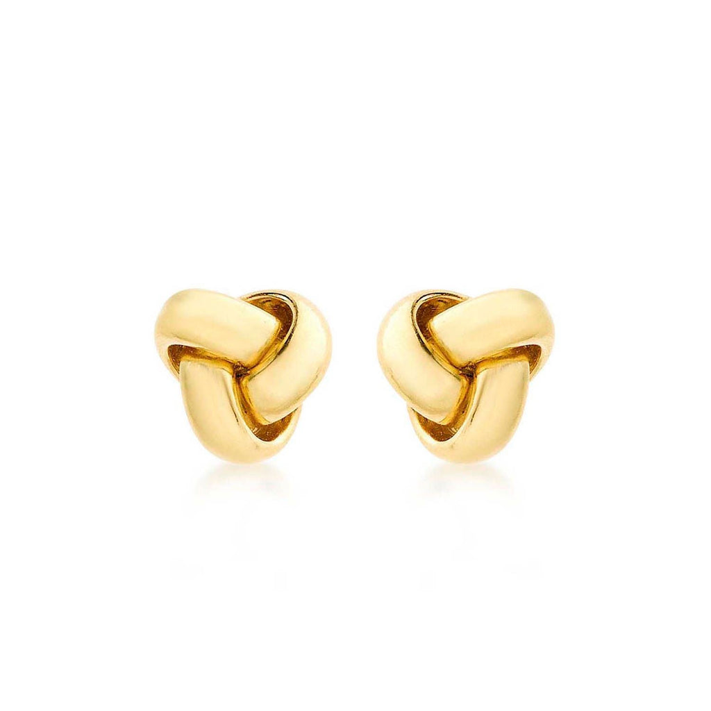 9ct Yellow Gold 8mm Knot Stud Earrings - Regarde Jewellers