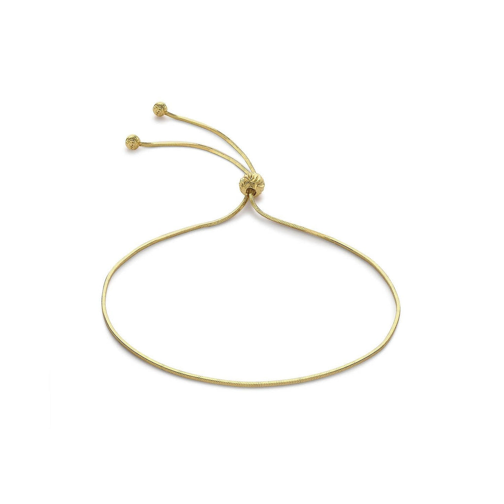 9ct Yellow Gold Snake Chain Adjustable Bracelet Maximum 23cm - Regarde Jewellers