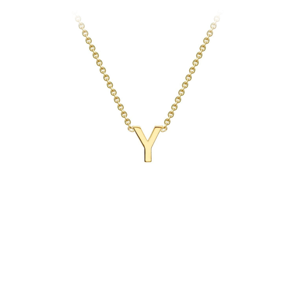 9K Yellow Gold 'Y' Initial Adjustable Necklace 38cm/43cm  Australia