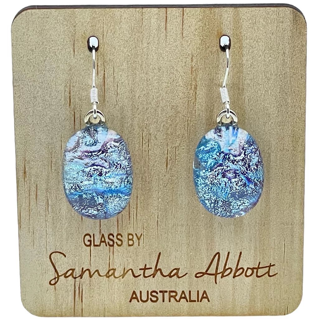 Blue Sparkle Drop Earrings - Regarde Jewellers