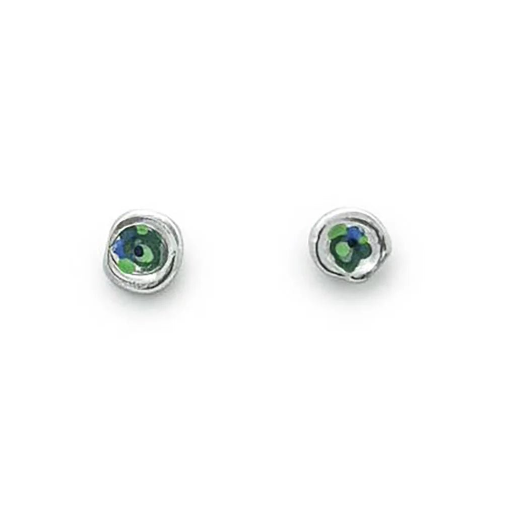 Forest Colour Dot Stud Earrings - Regarde Jewellers