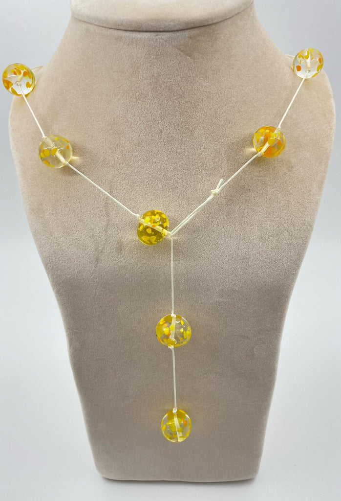 Sunshine Yellow Beaded Statement Necklace - Regarde Jewellers