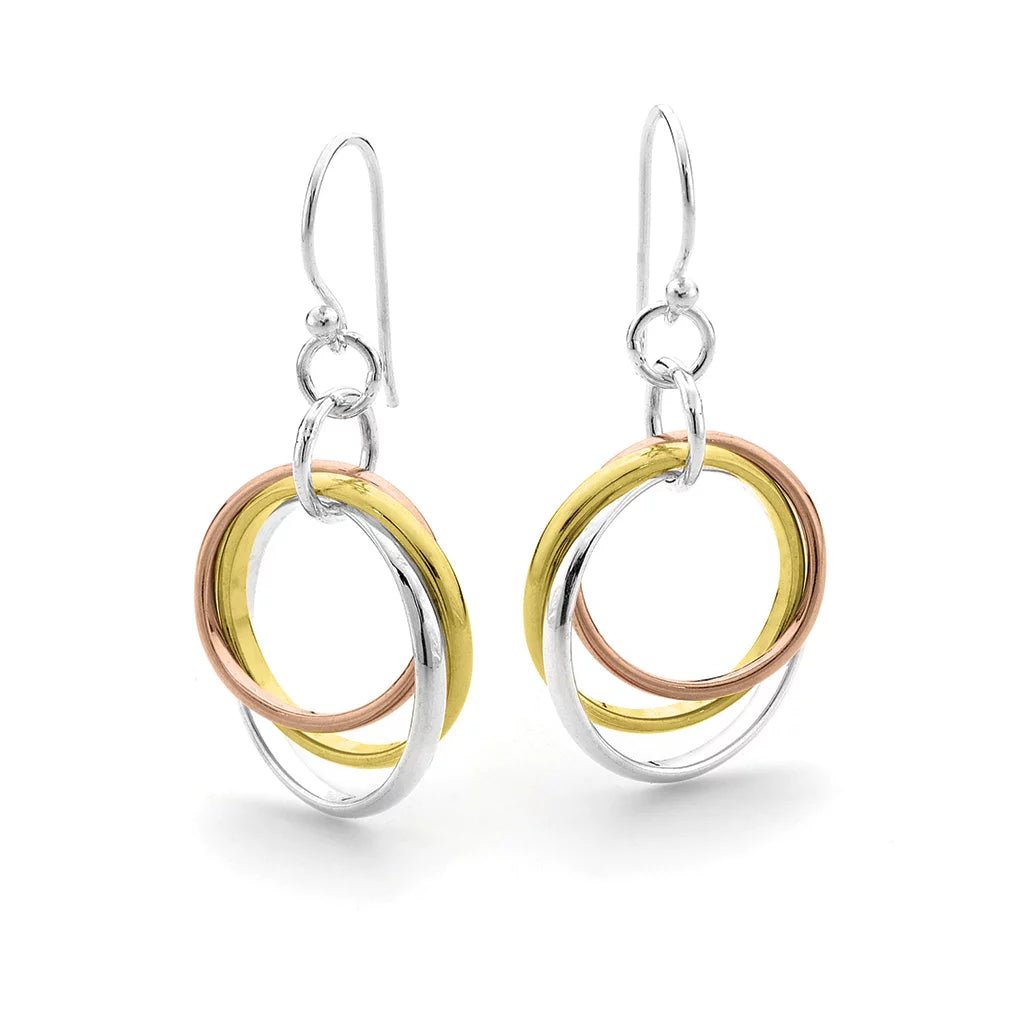 Trinity Band Drop Earrings - Regarde Jewellers